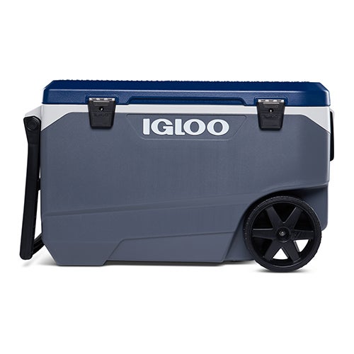 MaxCold Latitude 90 Roller Cooler, Carbonite/Aegean Sea