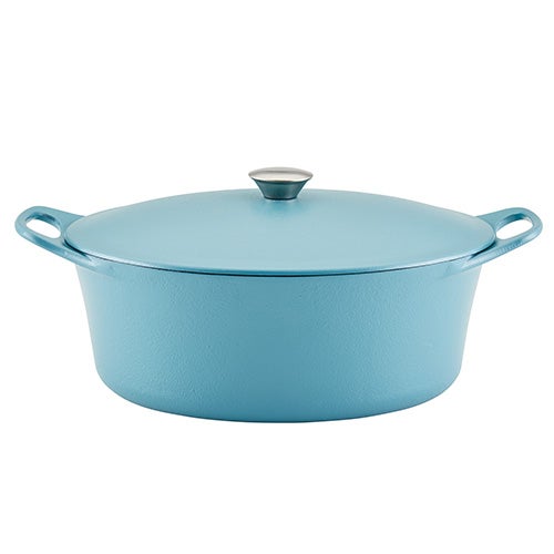 6.5qt Premium Rust Resistant Cast Iron Dutch Oven, Agave Blue