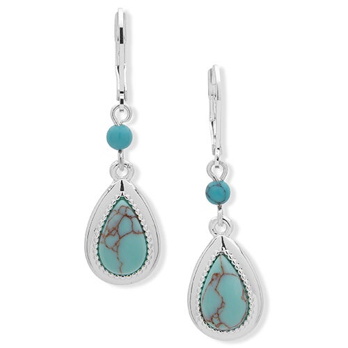 Turquoise Tear-Drop Earrings