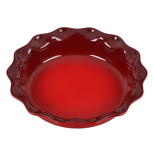 9" Heritage Stoneware Pie Dish, Cerise