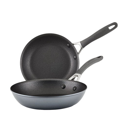 2pc ScratchDefense Nonstick Fry Pan Set