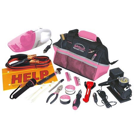 54 Piece Roadside Tool Kit- Pink