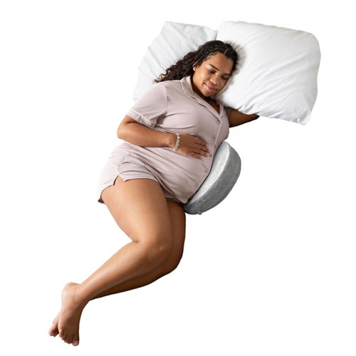 Boppy Pregnancy Support Wedge Pillow, Gray Abstract Leaves