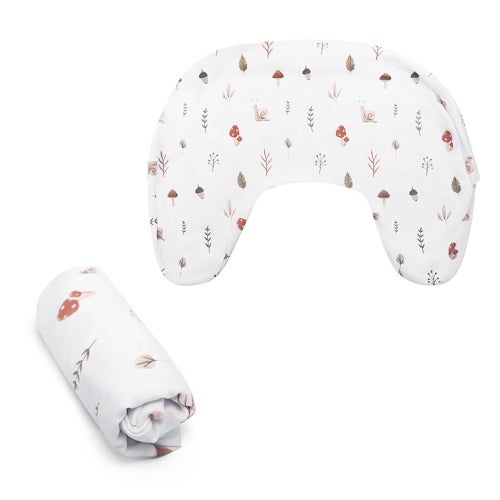 Boppy New Nursing Pillow Organic Cotton Cover, Neutral Forest Floor