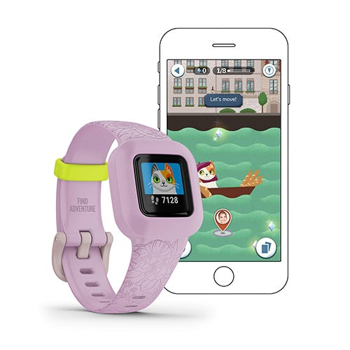 vivofit jr. 3 Kids' Fitness Tracker, Lilac Floral