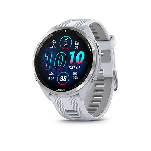 Forerunner 965 Running Smartwatch, Whitestone/Powder Gray