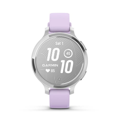 Lily 2 Active Smartwatch, Silver w/ Purple Jasmine Silicone Band