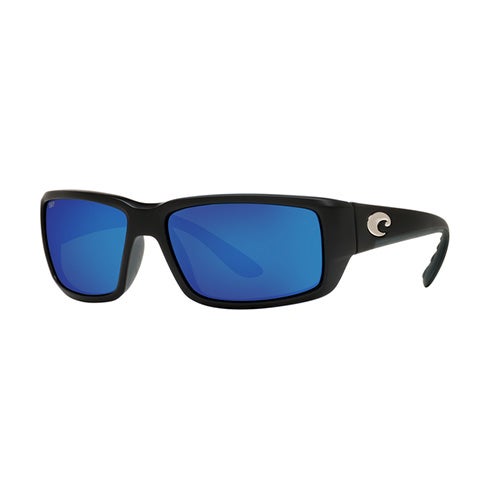 Fantail Matte Black Sunglasses w/ Polarized 580P Blue Mirror Lens