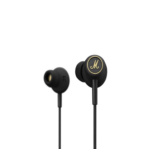 Mode EQ Wired In-Ear Earbuds, Black & Brass