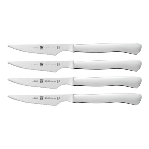4pc 4" Serrated Stainless Steel Steak Knife Set