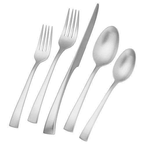 Bellasera 45pc Satin 18/10 Stainless Steel Flatware Set, Matte