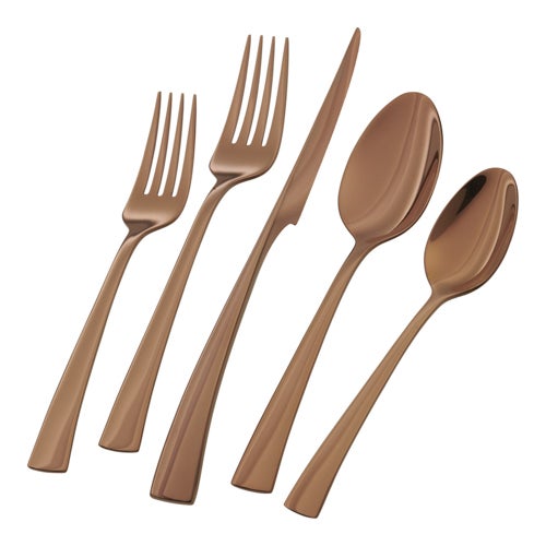 Bellasera 20pc 18/10 Stainless Steel Flatware Set, Rose Gold