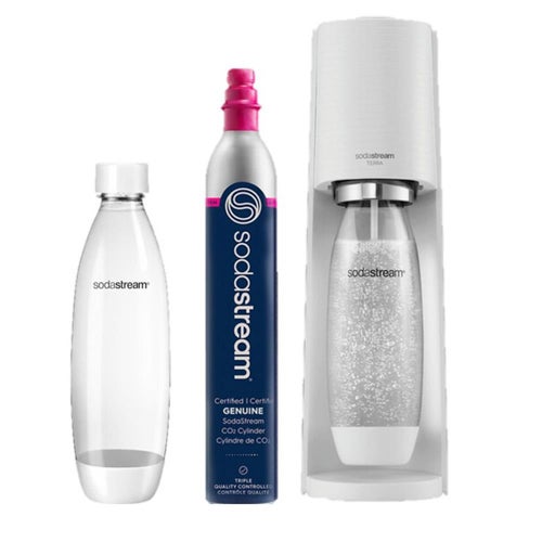 Terra Sparkling Water Maker Starter Kit, White