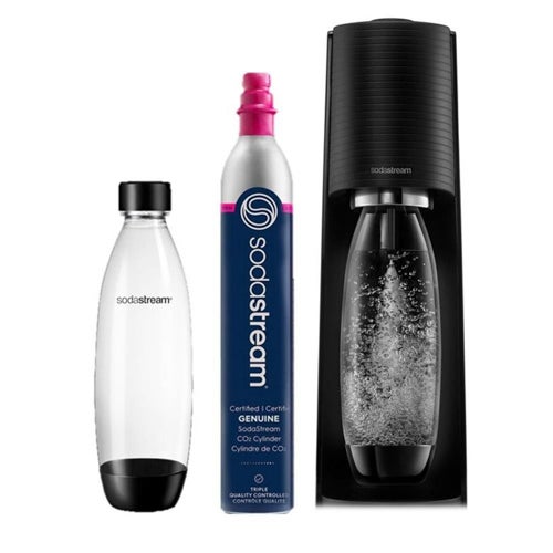 Terra Sparkling Water Maker Starter Kit, Black