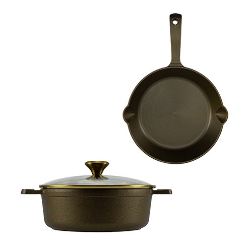 3pc Refined Collection Cast Iron Cookware Set