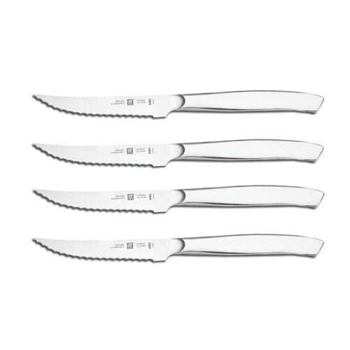 4pc 4" Serrated Stainless Steel Mignon Steak Knife Set
