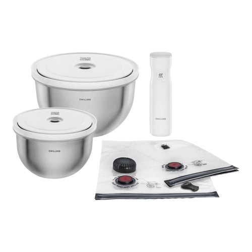 9pc Fresh & Save Stainless Steel Bowls Starter Set