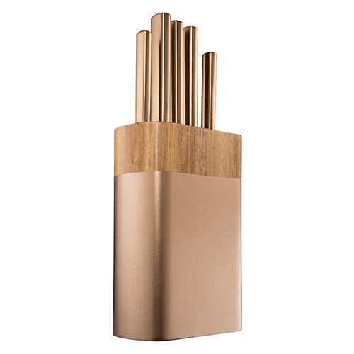 Daisho Nara 6pc Knife Block, Copper