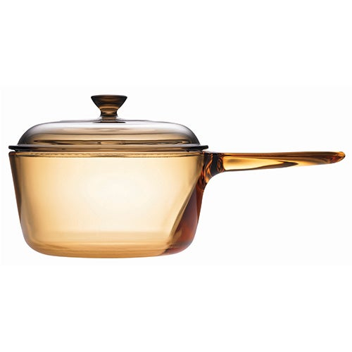 Visions 1.5L Amber Glass Saucepan w/ Lid Power Sales