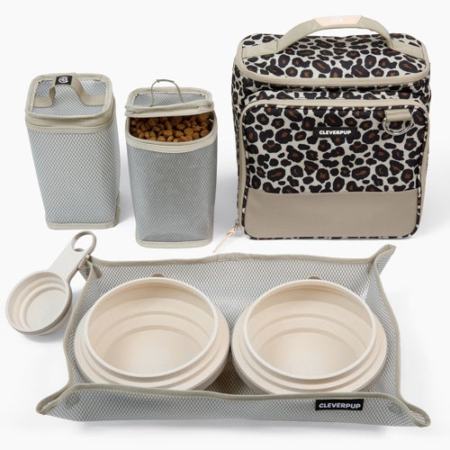 Bistro Box Dog Food Travel Kit - Large, Leopard