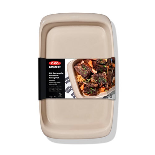 3qt Rectangular Stoneware Baking Dish, Storm Blue