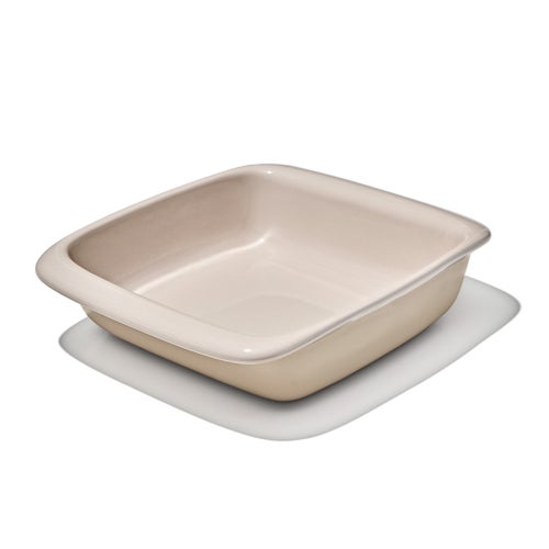2qt Square Stoneware Baking Dish, Biscuit