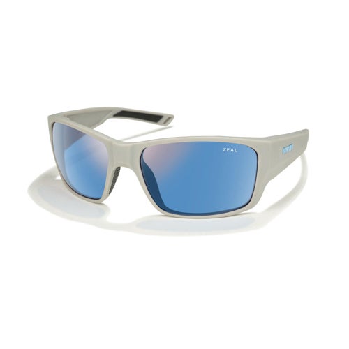 Bucktail Polarized Sunglasses, Matte Gray w/ Horizon Blue Lens