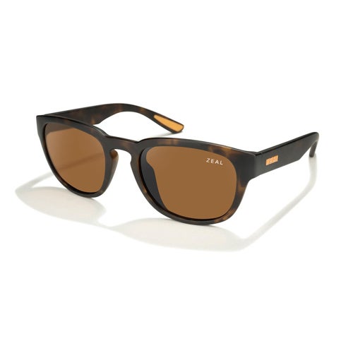 Cirrus Polarized Sunglasses, Matte Havana w/ Copper Lens