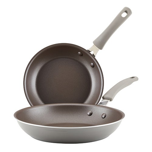 Cook + Create Twin Pack 9.5" & 11.75" Nonstick Fry Pans, Gray