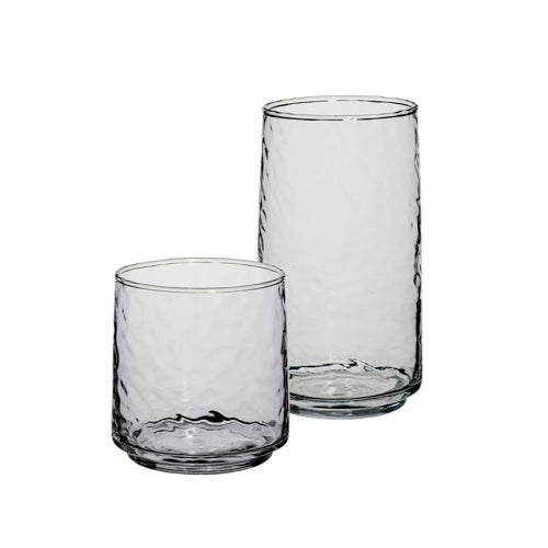 16pc Brockhill Drinkware Set, Smoke Gray