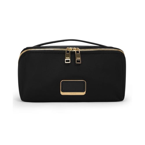 Voyageur Dallas Cosmetic Bag, Black/Gold