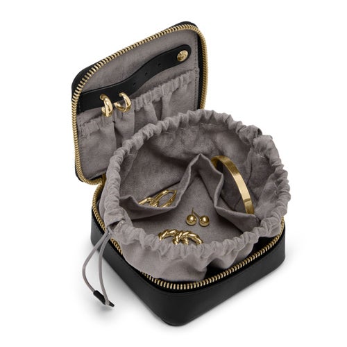 Belden Jewelry Case, Black/Light Gold