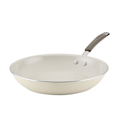 12.5" Cucina Ceramic Fry Pan, Almond