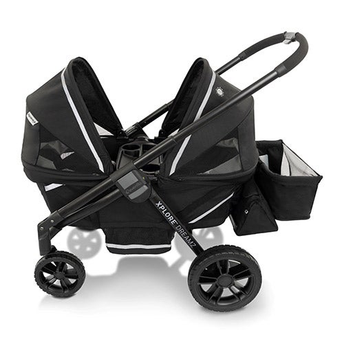 Pivot Xplore Dreamz All-Terrain Stroller Wagon w/ Bassinet Insert, Jetsetter Bla