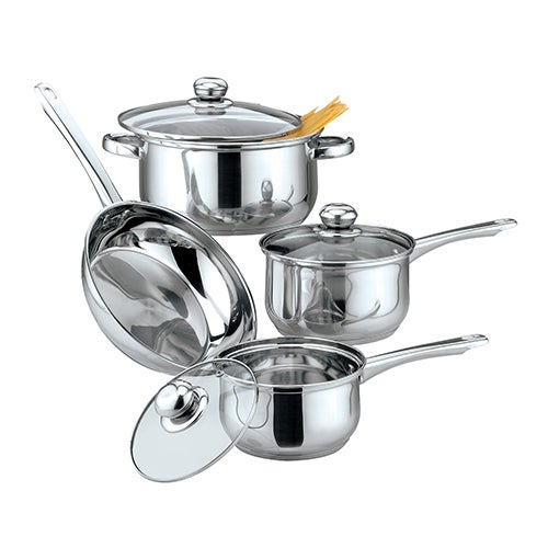 7pc Family Size Stainless Steel Cookware Set