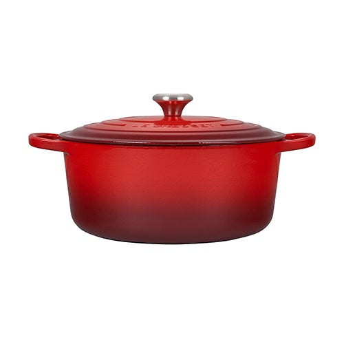 9qt Signature Cast Iron Round Dutch Oven, Cerise