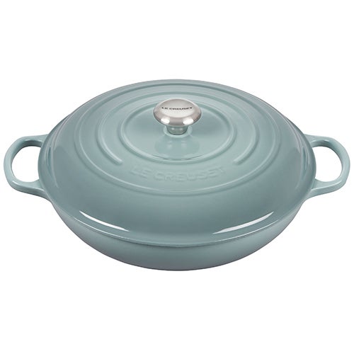 5qt Signature Cast Iron Braiser, Sea Salt