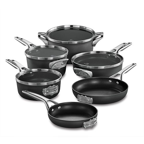 Premier Space-Saving 10pc Hard-Anodized Nonstick Cookware Set