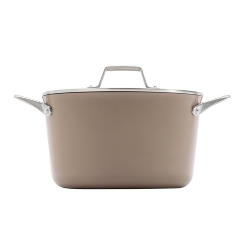 Premier Ceramic Nonstick 7qt Dutch Oven w/ Lid, Mushroom Gray