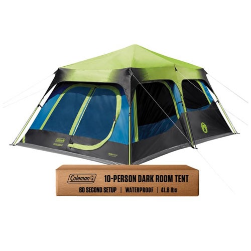 10-Person Dark Room Instant Cabin Tent w/ Rainfly