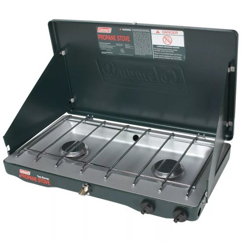 2 Burner Propane Gas Camping Stove, 20,000 BTUs