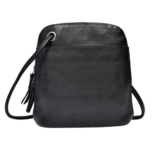 Lilly Leather Crossbody Bag, Black