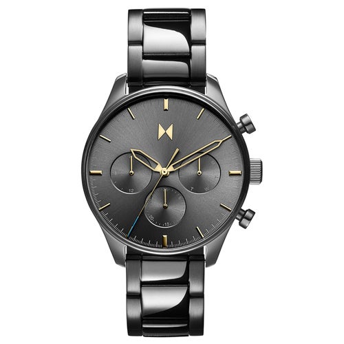 Mens Airhawk Multi-Function Honey Smoke Stainless Steel Watch, Gray Dial