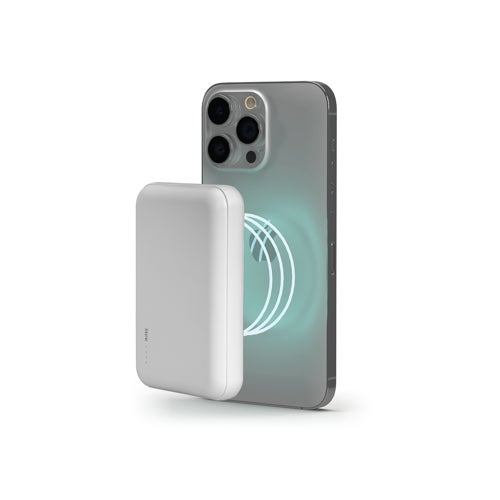 5000mAh Magnetic Portable Power Bank, White