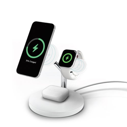 15W Magnetic 4-in-1 Charging Stand, White