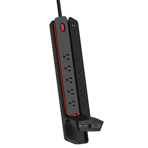 Power Center Vertex XL 10 AC Outlet Surge Protector, Black