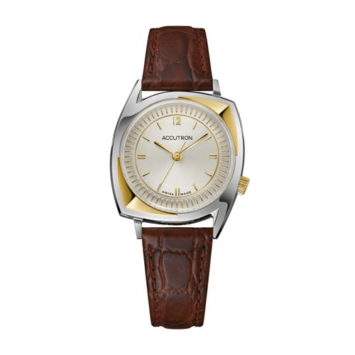 Unisex Legacy Automatic 203 Brown Leather Strap Watch, Champagne Dial