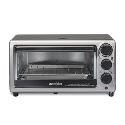 4-Slice Toaster Oven Stainless Steel With Timer & Natural