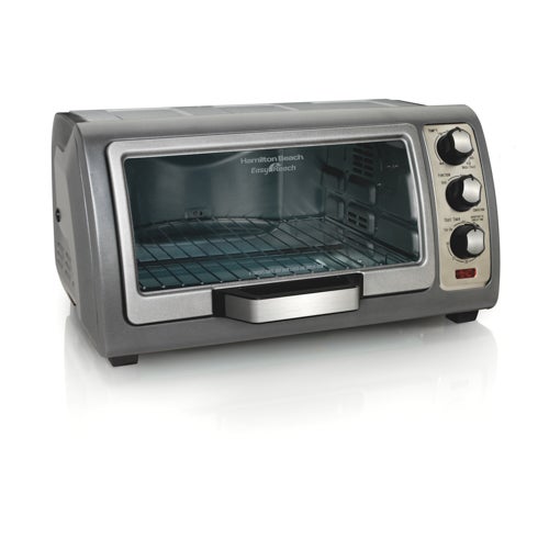 6 Slice Easy Reach Convection Toaster Oven, Gray