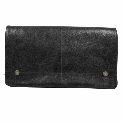 Terry Leather Wallet, Black